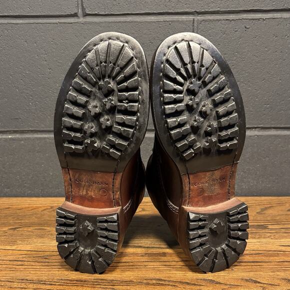 Vintage Cole Haan Chunky Brown Leather Chukka Boots Women’s 9 Retro Granny Boho - Picture 8 of 8